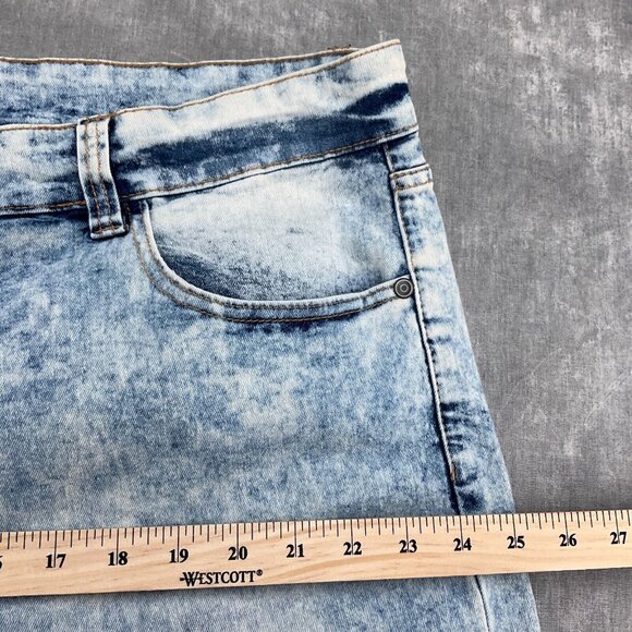 Rocawear Jeans Men 42W x 32L Blue Acid Wash Skinny High Rise Cotton Stretch - Picture 6 of 13